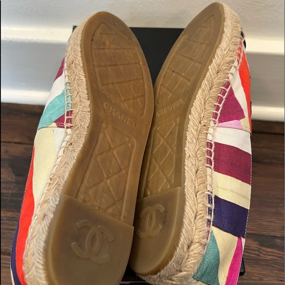 Chanel Multicolor Patent Leather Patchwork Espadrille - Picture 4 of 5